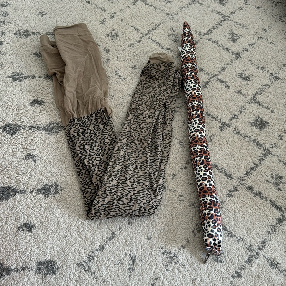 Animal print Halloween costume accessories (4 pieces)